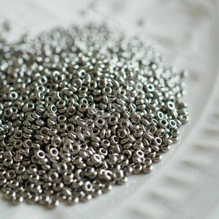 Купить Бисер Demi Round 11/0, #711 никель, 5г