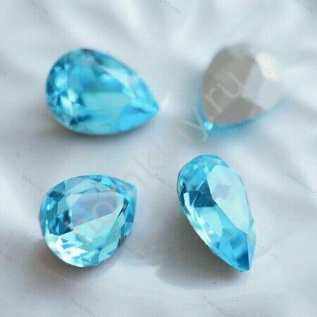 Купить Pear (капля) MAXIMA 10*7мм, Aqua Bohemica, без оправы, 1 шт
